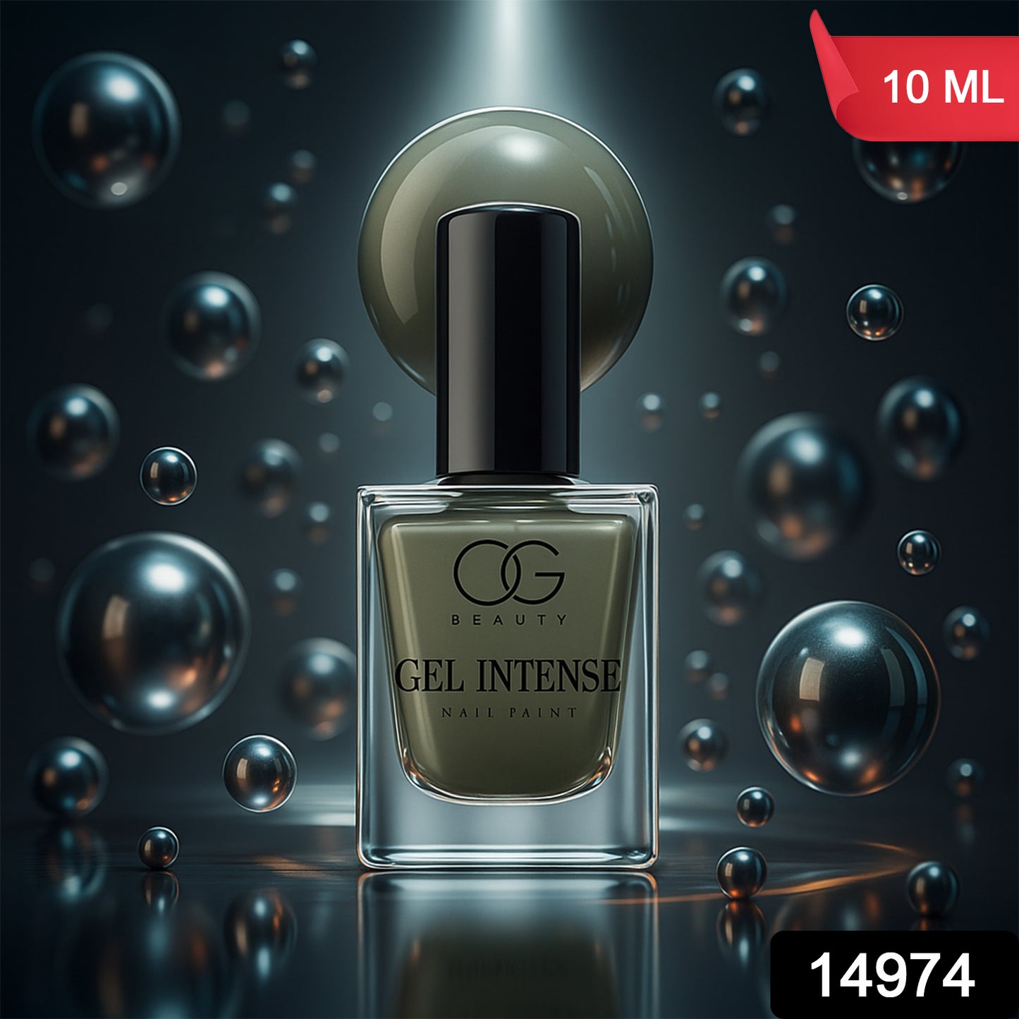 Wukusy Og Beauty Pearl Grey Gel Nail Polish in 10ml bottle, glossy finish, with a pearl grey color and smooth brush application.