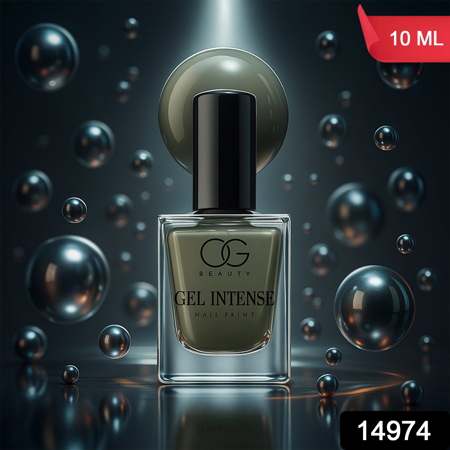 Wukusy Og Beauty Pearl Grey Gel Nail Polish in 10ml bottle, glossy finish, with a pearl grey color and smooth brush application.