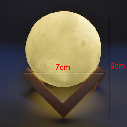 Wukusy 6031 3D Power Moon Lamp with touch control and adjustable brightness, showcasing a realistic moon design.