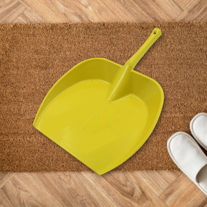 Wukusy multicolor dustpan with long handle for kitchen, home, office, or bathroom cleaning, designed for dust collection and easy use.