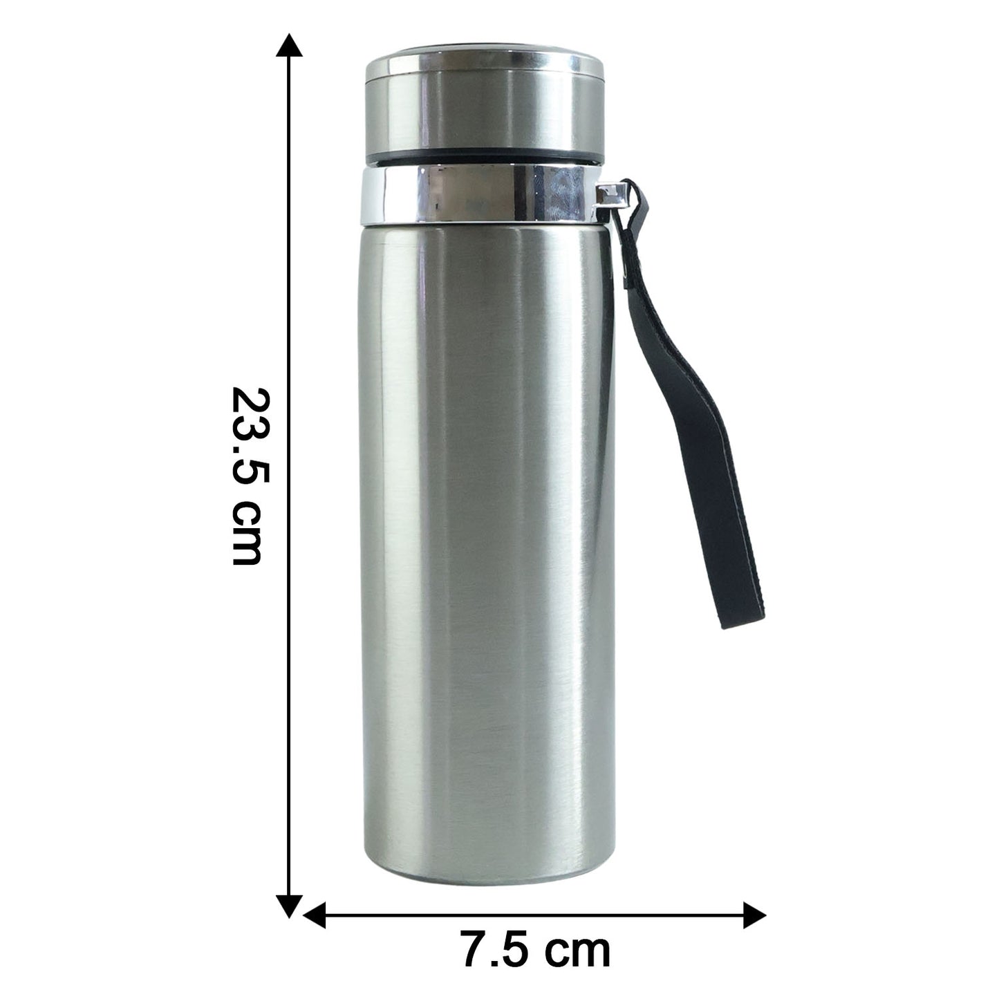 Wukusy stainless steel vacuum insulated flask bottle with leakproof lid, 800ml capacity, shown with sleek silver finish.