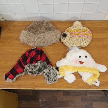 Wukusy woolen winter cap and lightweight summer fashion cap with random designs, soft fabric, and versatile styles.