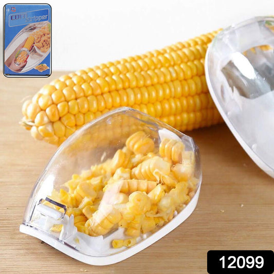 Wukusy Magic Plastic Corn Remover with steel blades, kernel stripper for home use, shown in a close-up of the tool's blade area.