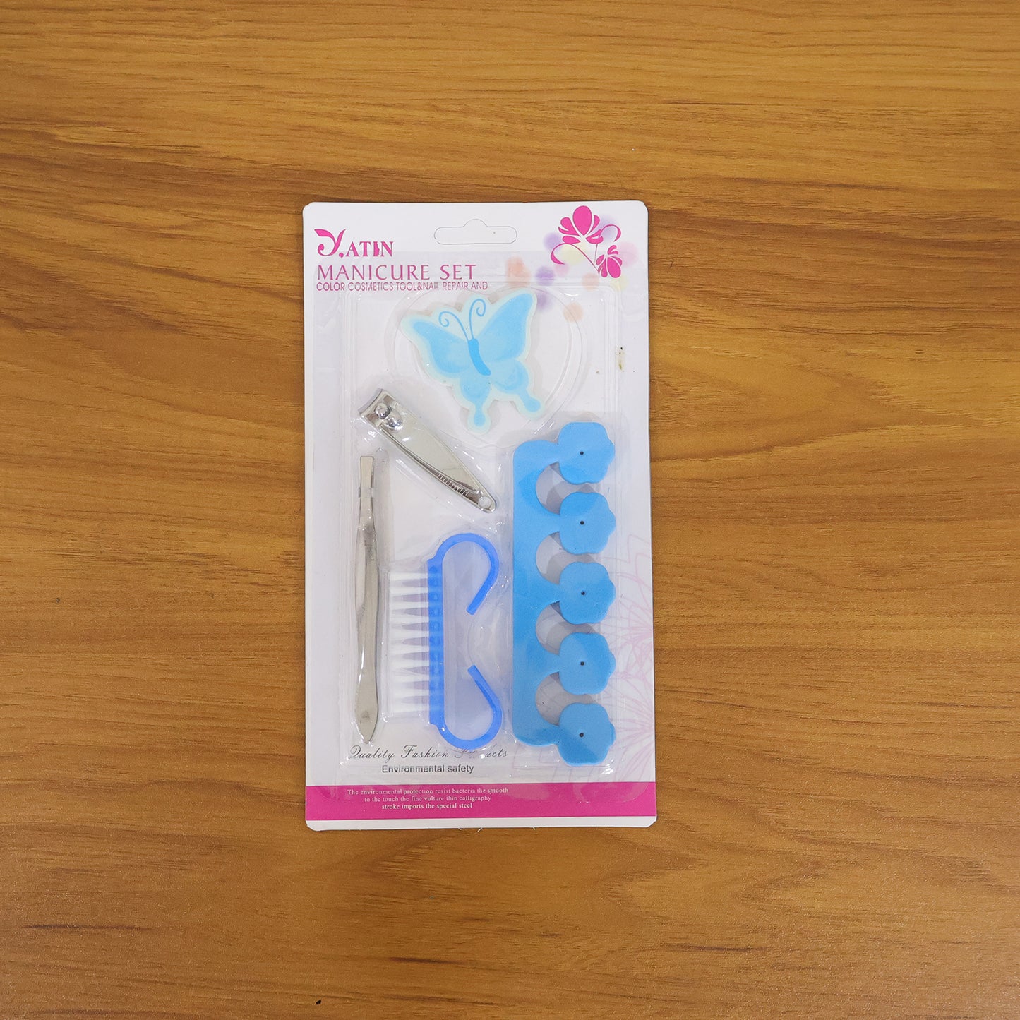 Wukusy premium 5-in-1 manicure and pedicure kit with nail clippers, scissors, files, and tools for grooming at home