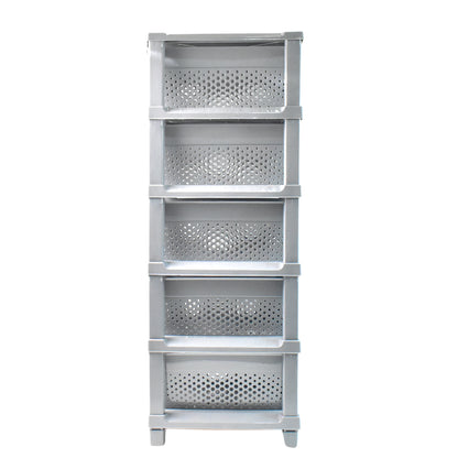 Wukusy multi-purpose anti-slip 5-layer modular drawer storage system with organized compartments and foam-lined shelves.