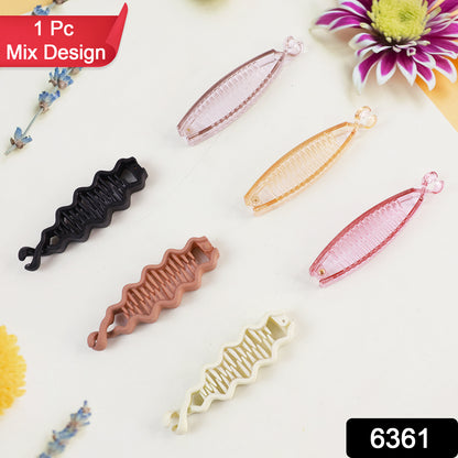 Wukusy plastic hair claw clip in mixed colors, strong and durable for securing hair in stylish updos.