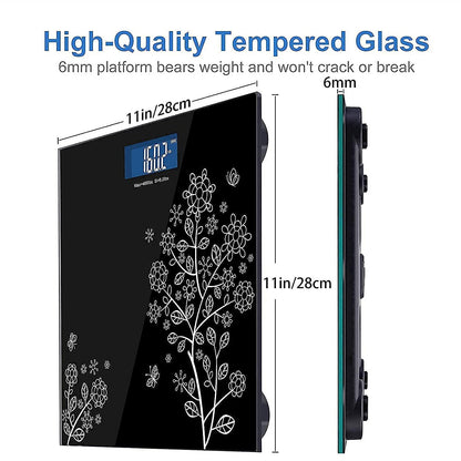 Wukusy 6122 premium bathroom scale showing weight measurement on digital display, used for personal health tracking.