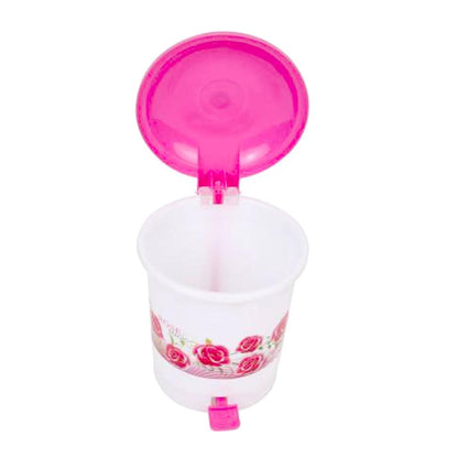 Wukusy 3670 plastic pedal dustbin with a compact design, featuring a foot pedal for hands-free opening.