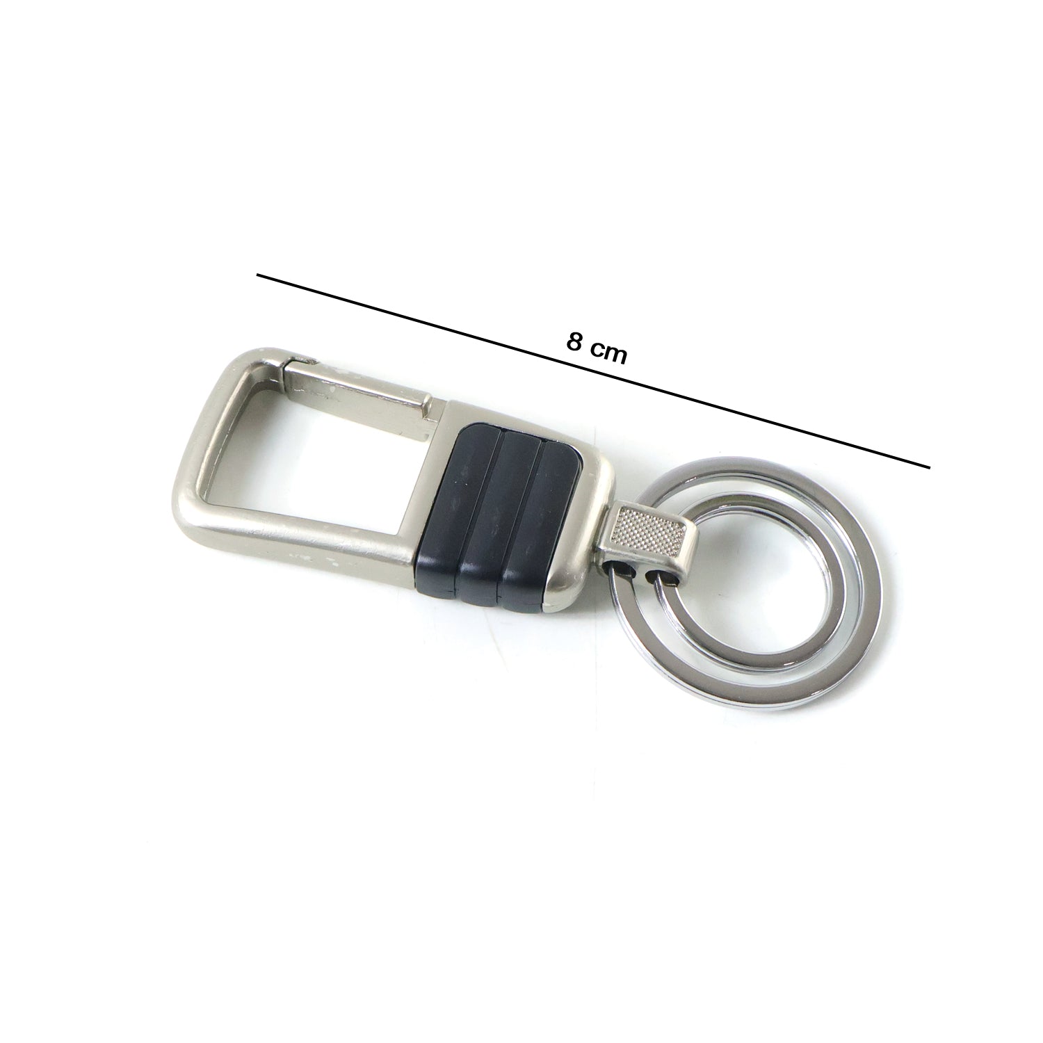 Heavy-duty metal keychain by Wukusy featuring a sleek, durable design with a stylish finish, perfect for holding keys securely.