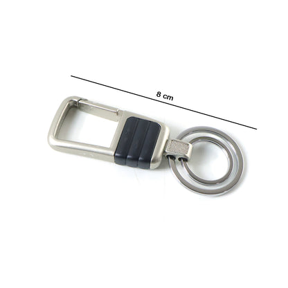 Heavy-duty metal keychain by Wukusy featuring a sleek, durable design with a stylish finish, perfect for holding keys securely.