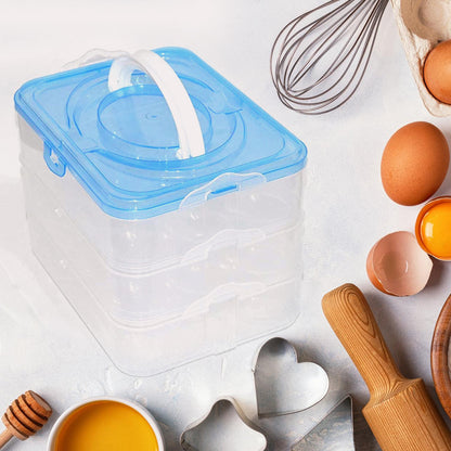 Wukusy 3-layer plastic refrigerator egg storage box with 36 grid compartments for organized kitchen storage.