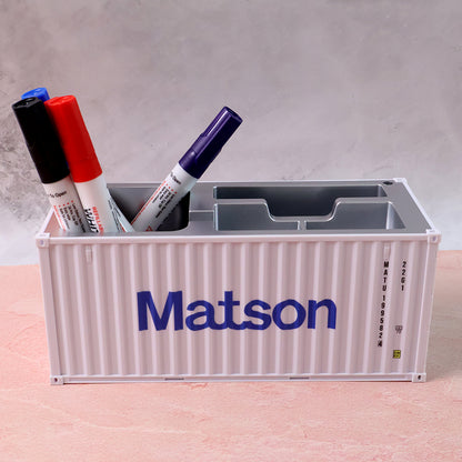 Wukusy multi-compartment desk organizer with several compartments for office supplies on a clean desk surface.