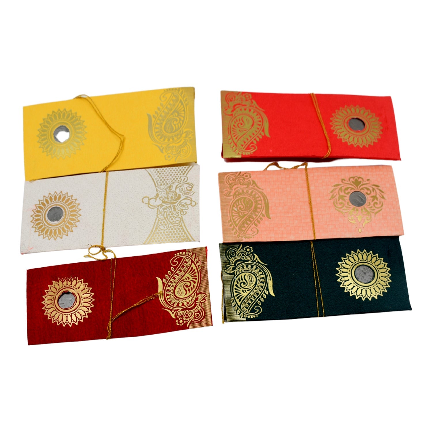 Wukusy set of 10 multicolor wedding gift envelopes with coin and cash covers for special occasions like birthdays, marriages, and baby showers.