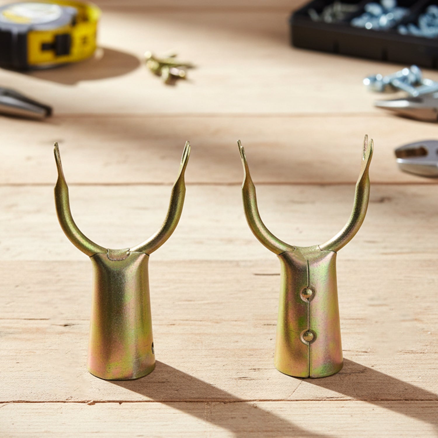 Wukusy fruit plucking tool head set with two durable, lightweight orange plastic scoops for easy fruit harvesting.