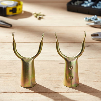 Wukusy fruit plucking tool head set with two durable, lightweight orange plastic scoops for easy fruit harvesting.