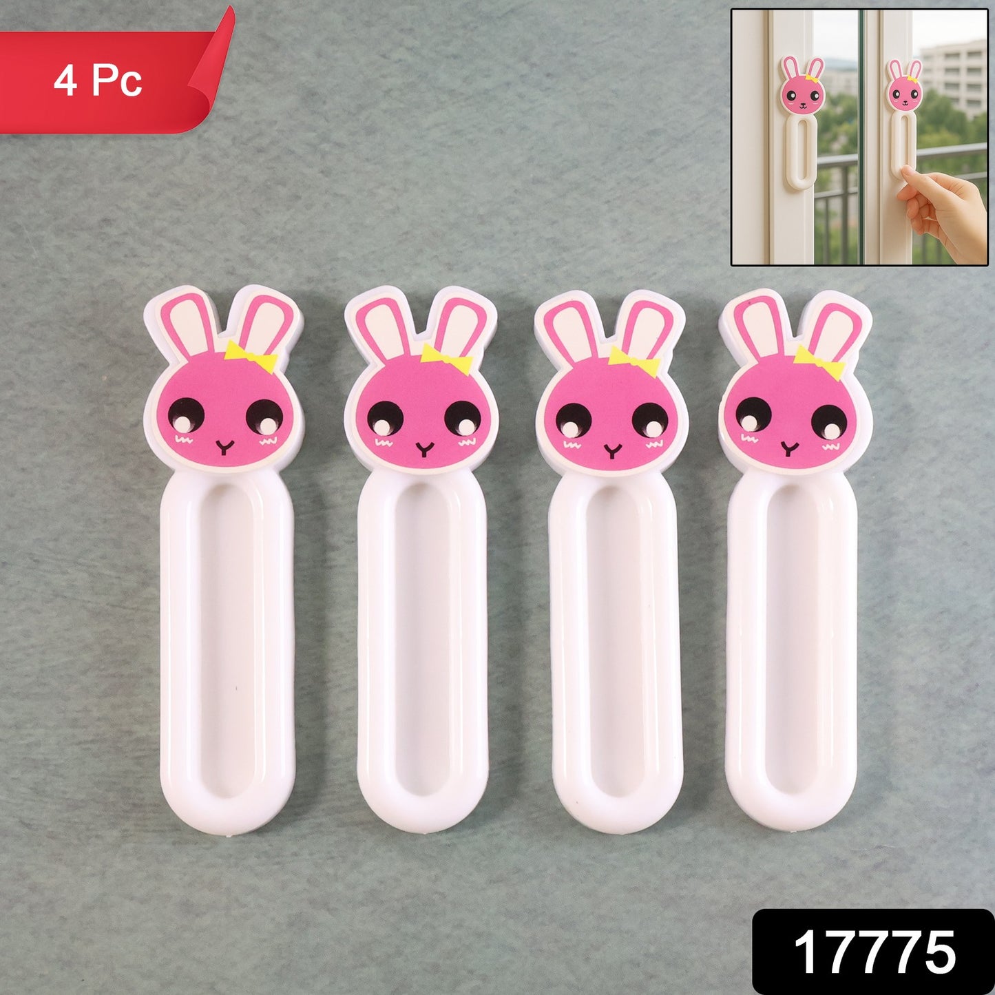 Set of four Wukusy Self Stick Push Pull Helpers, versatile home and kitchen aids for easier pulling and pushing tasks.