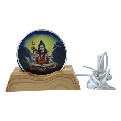 3D creative Lord Shiva LED night lamp by Wukusy, featuring detailed Shiva figure illuminated for a soothing glow.