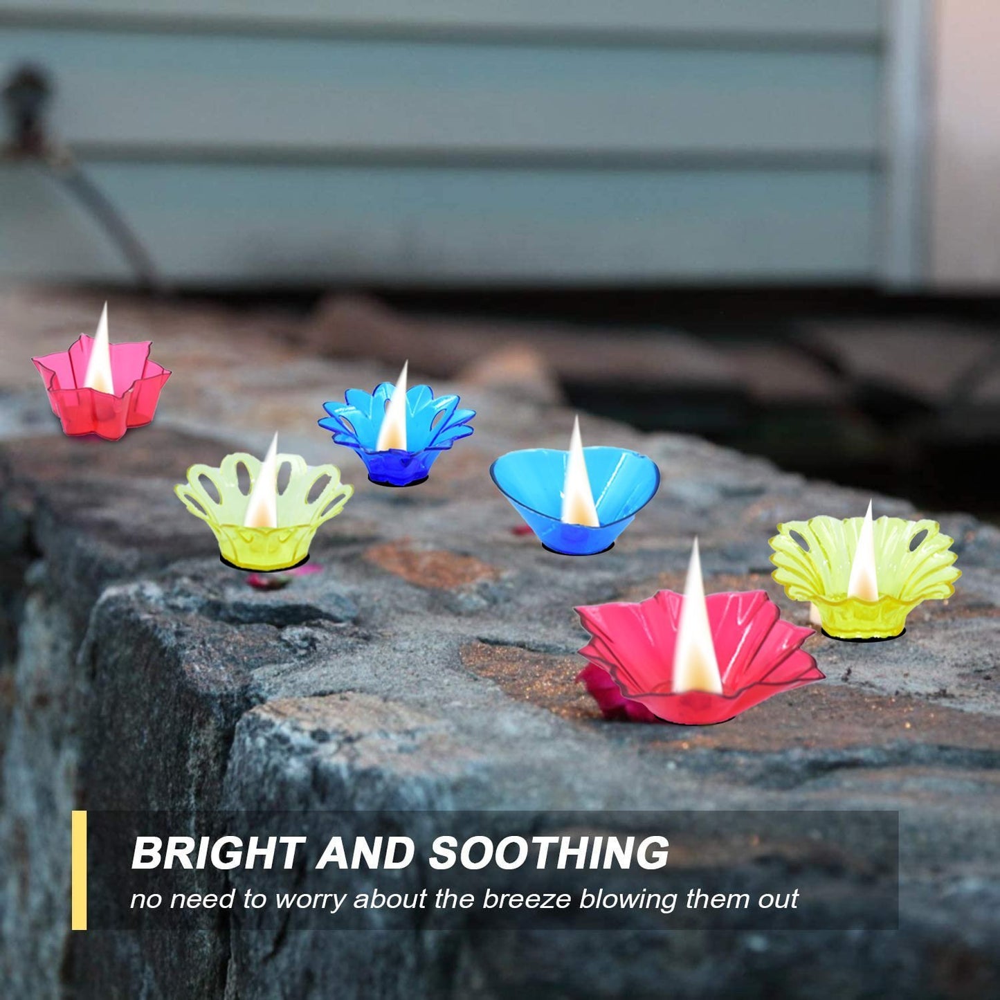 Colorful Wukusy 6004a candle cup with multiple shapes, featuring vibrant multicolor design and intricate pattern details.