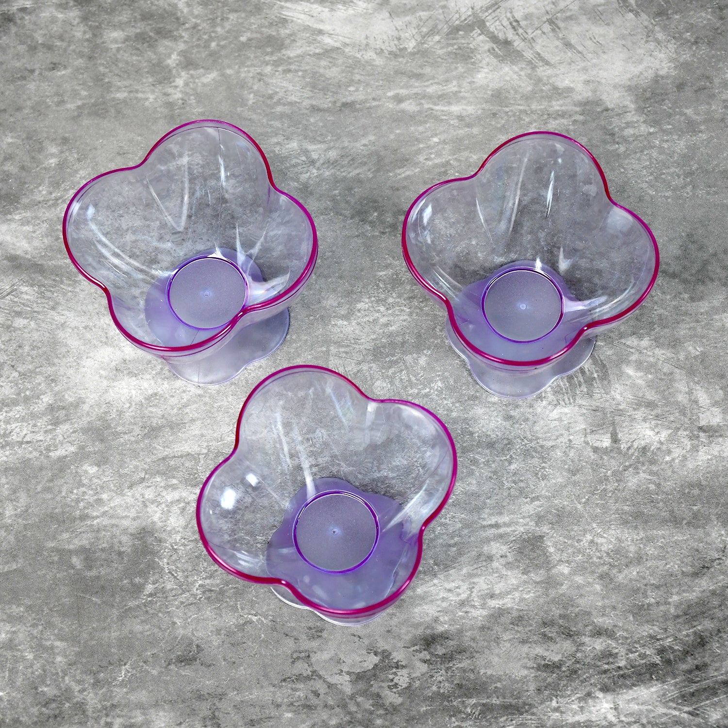 Set of 6 modern plastic dessert ice cream bowls by Wukusy, ideal for home, office, or party use.