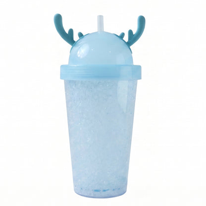 Wukusy Stylish Swizzy Jelly Tumbler with 500ml capacity, straw, and colorful fun lid for hydration and on-the-go use
