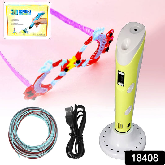 Wukusy 3D printing pen set for easy drawing, designed for kids and adults, shown in a sleek office setting.