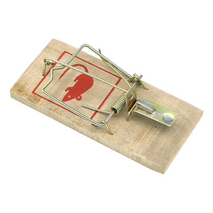 Wukusy wooden mouse trap for home and kitchen, showing a traditional rat trap made of wood with metal components.