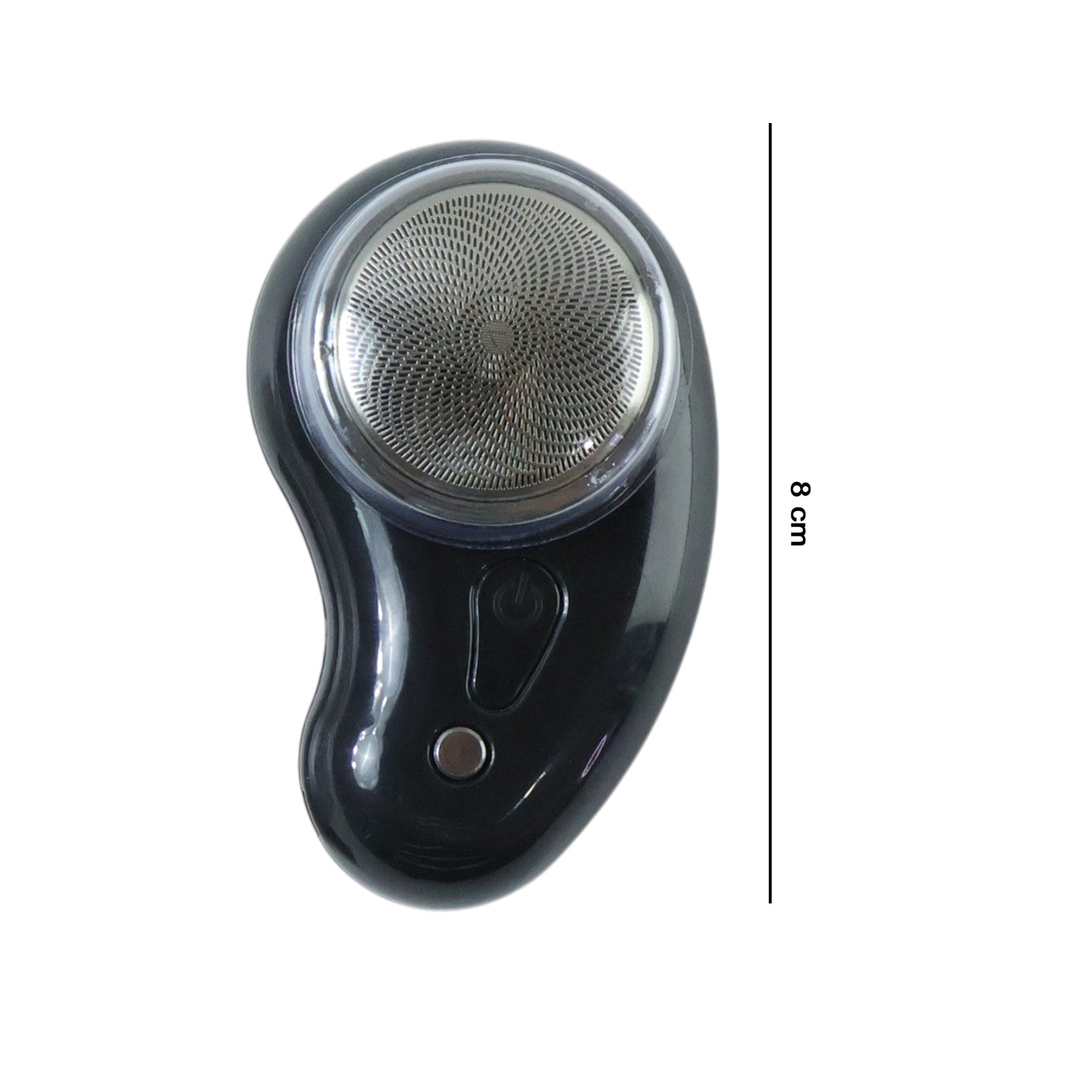 Wukusy portable electric rechargeable mini beard trimmer with compact design, shown in black with trimming head and charging port.
