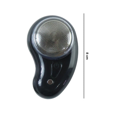 Wukusy portable electric rechargeable mini beard trimmer with compact design, shown in black with trimming head and charging port.