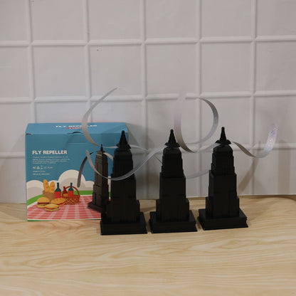 Wukusy fly repeller tabletop food protection fans, three-pack, keeps flies away from dining table and food surfaces.