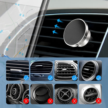 Wukusy 360 rotating magnetic phone holder stand for mobile devices, showing adjustable design and magnetic attachment.
