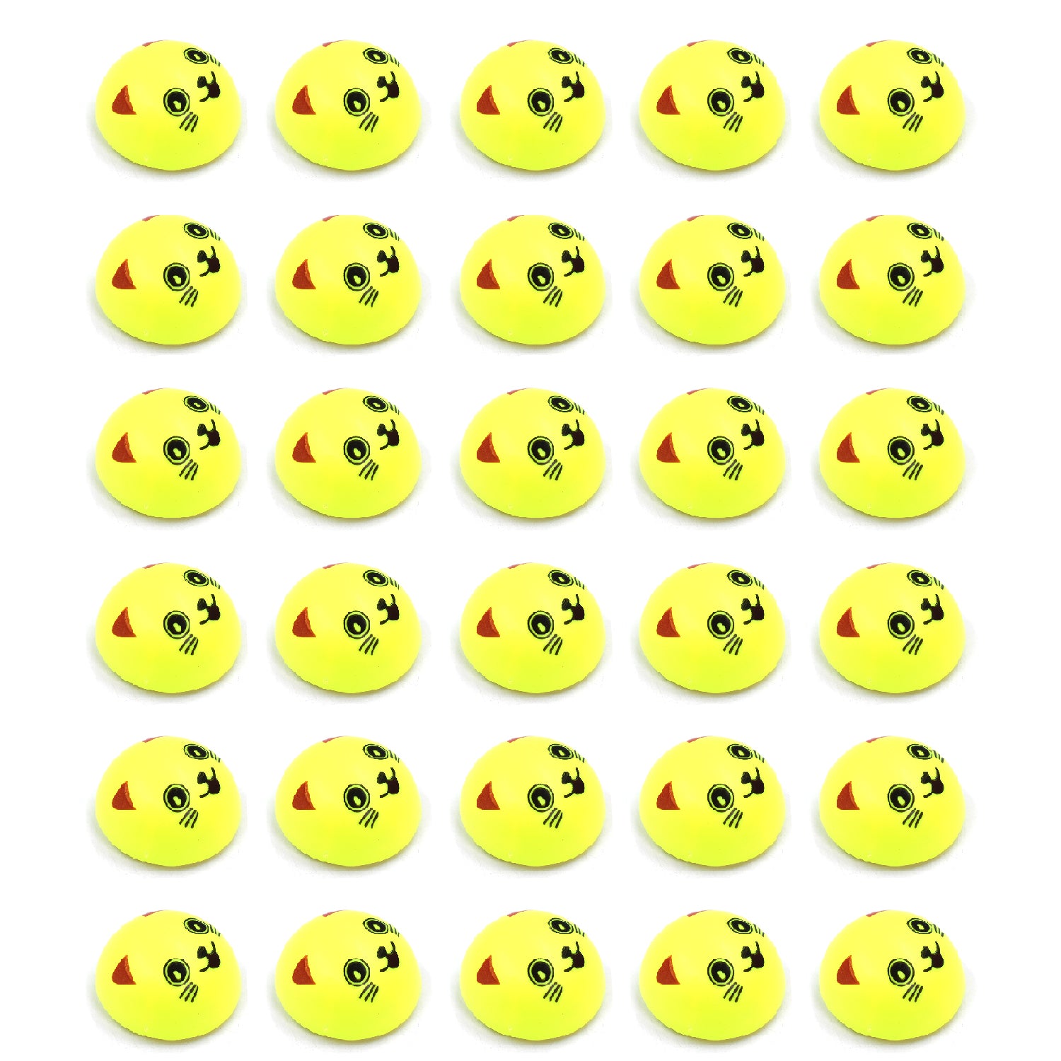 Wukusy 30-piece pull back smiley toy set with colorful, smiling face toys perfect for kids' fun and play.