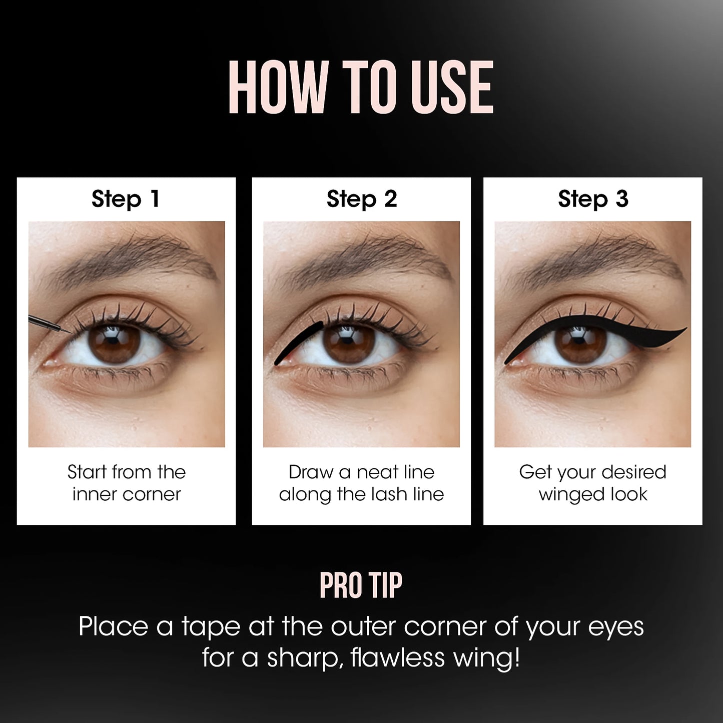 Wukusy Og Beauty Mystic Eyeliner in 4.5ml, sleek black liquid eyeliner with precise applicator for defined eye looks.