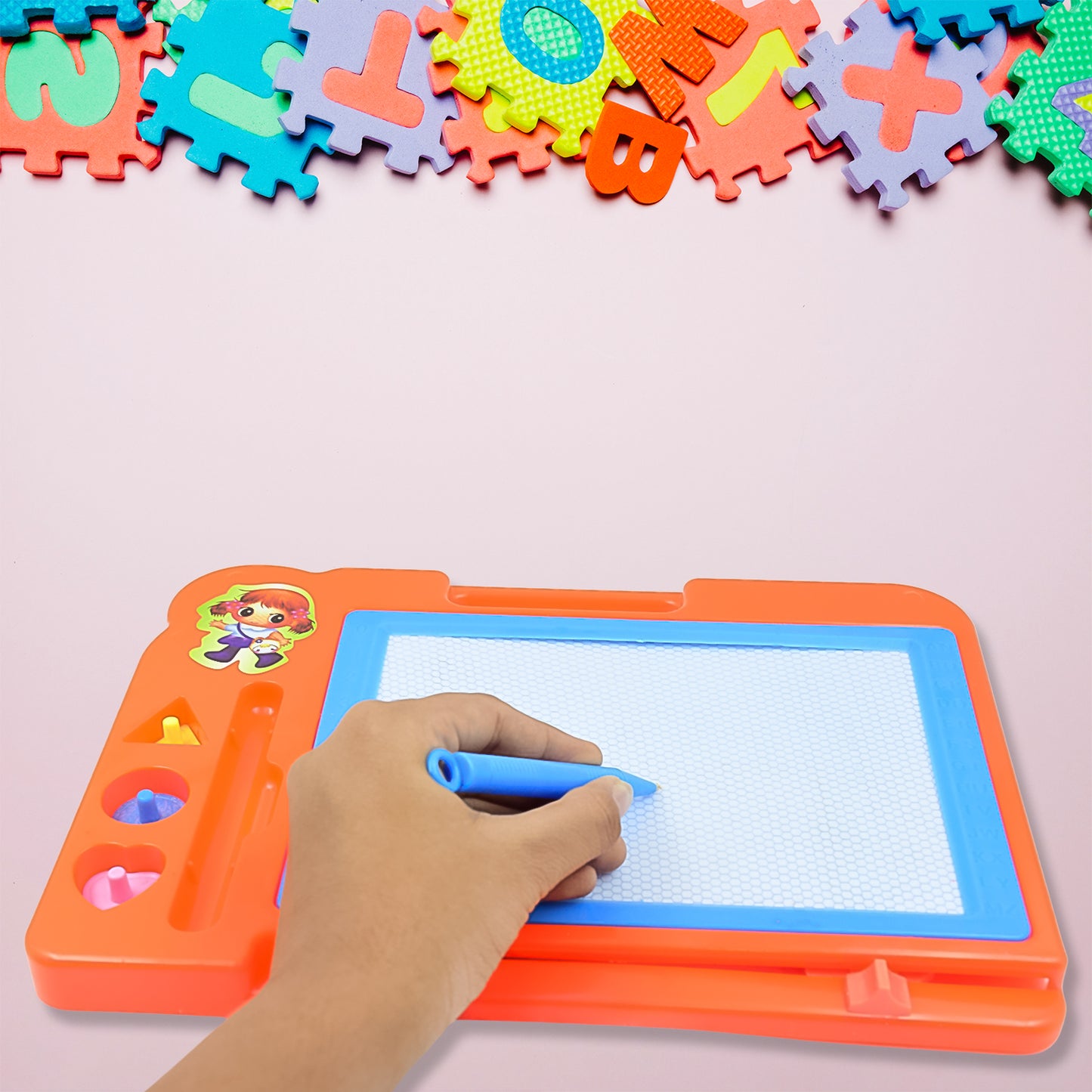 Wukusy magnetic slate sketch pad for kids, 27x19 cm, portable office drawing board with magnetic surface for creative sketches.
