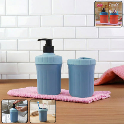 Wukusy multipurpose soap dispenser with utility holder, white plastic with pump and storage compartments for kitchen or bathroom use
