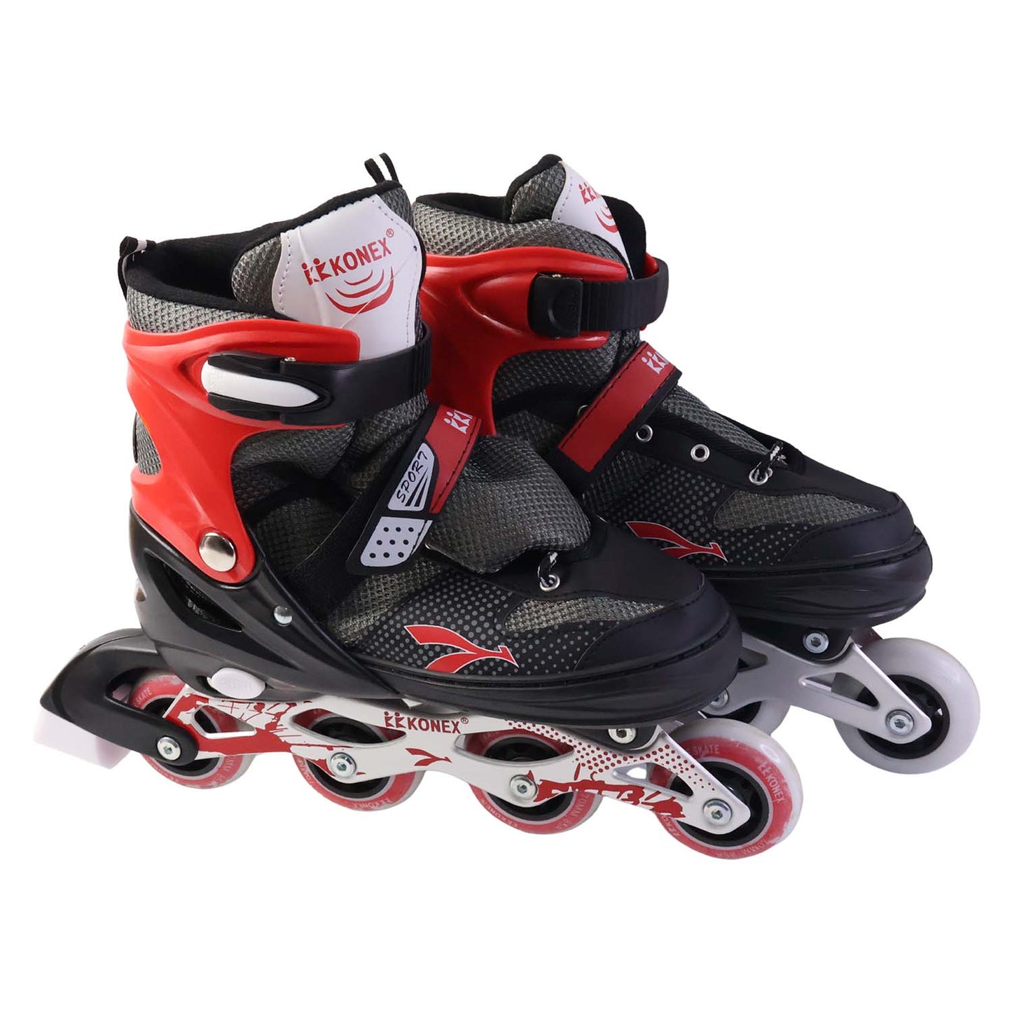 Wukusy professional adjustable inline skates for kids and adults, featuring a sleek design and adjustable size for flexible fit.
