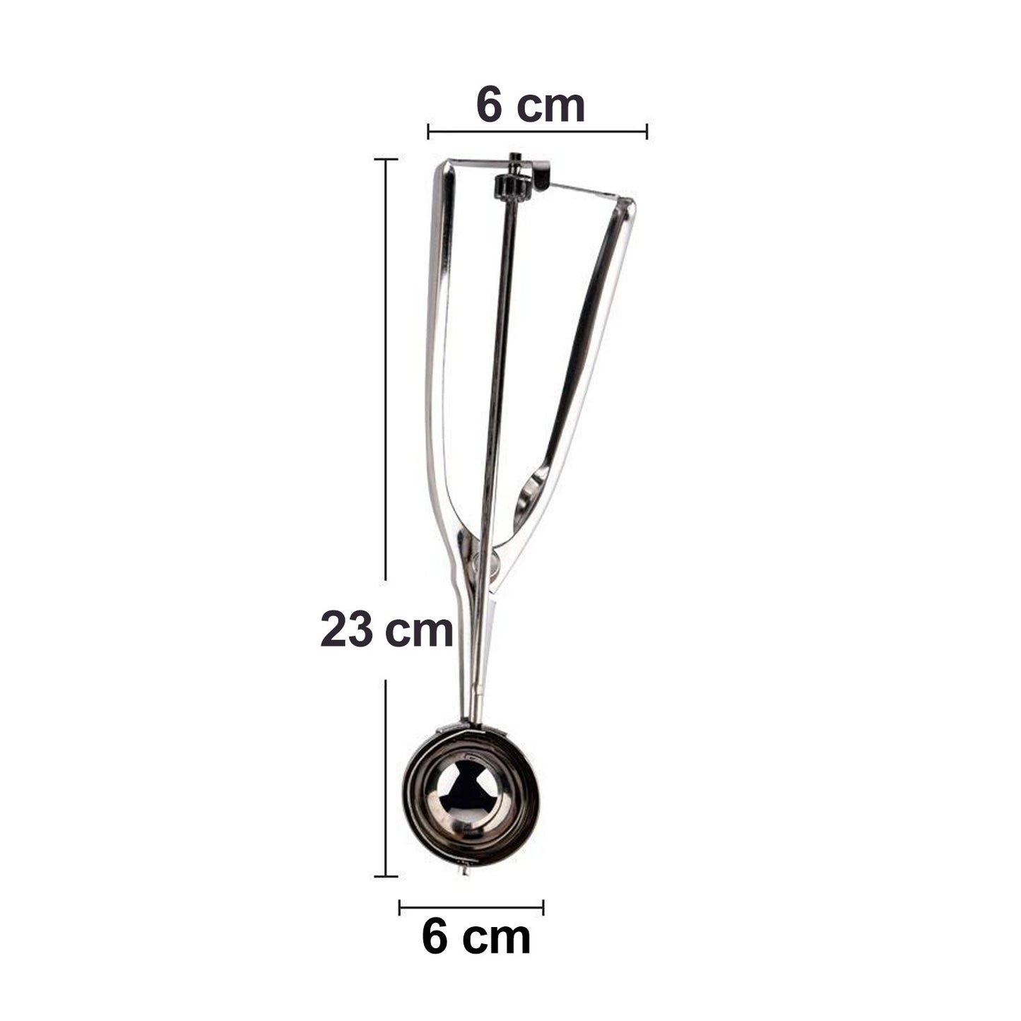 Stainless steel ice cream serving spoon scooper by Wukusy, with a sturdy handle and rounded scoop for easy serving.