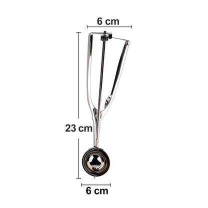 Stainless steel ice cream serving spoon scooper by Wukusy, with a sturdy handle and rounded scoop for easy serving.