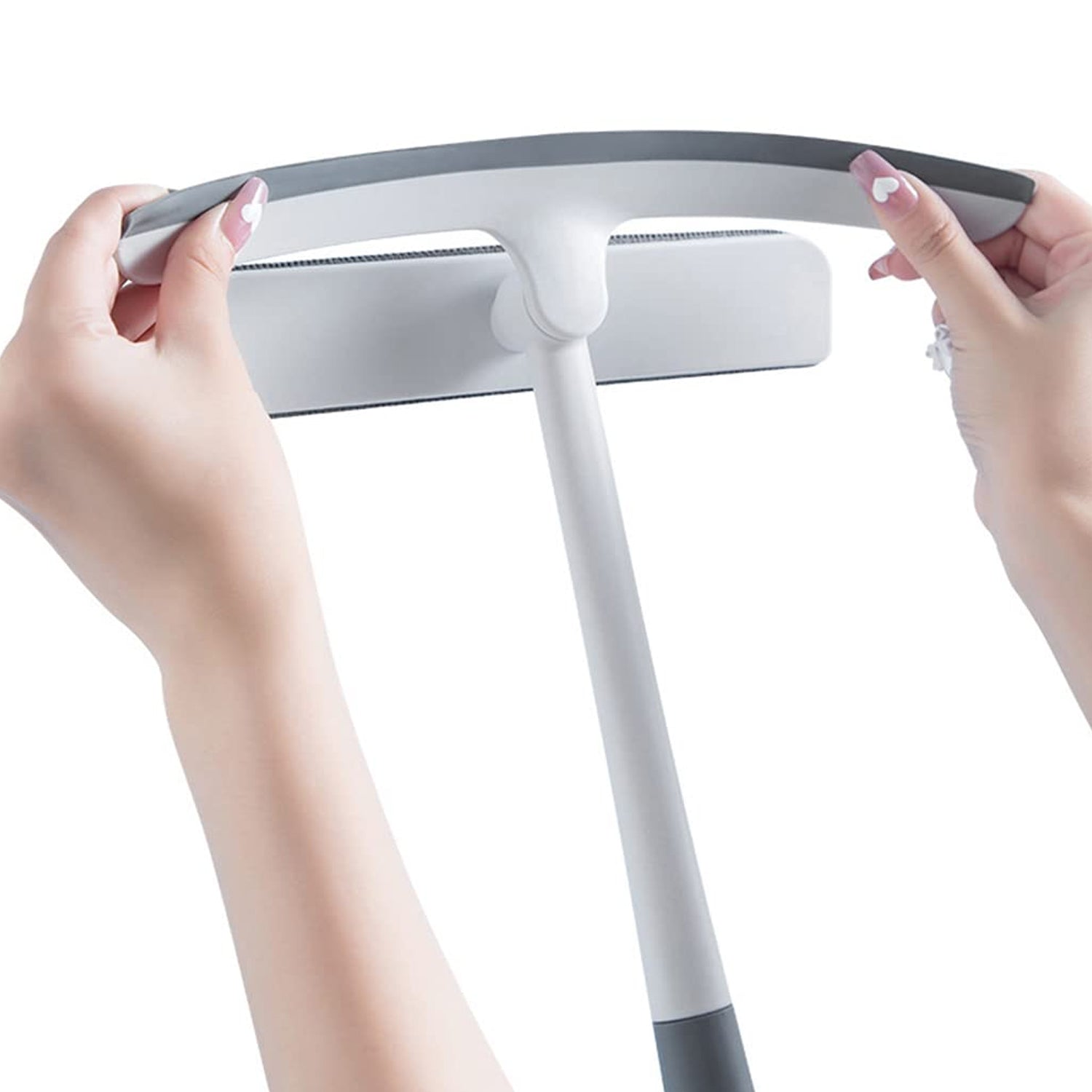 Wukusy 2-in-1 window glass cleaning wiper with microfiber pad for streak-free cleaning of home windows and glass surfaces.