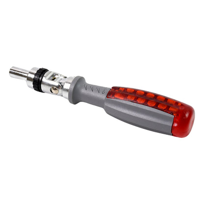 Wukusy multi bits ratchet screwdriver set with adjustable angle and two-way ratcheting mechanism, featuring multiple screwdriver bits.