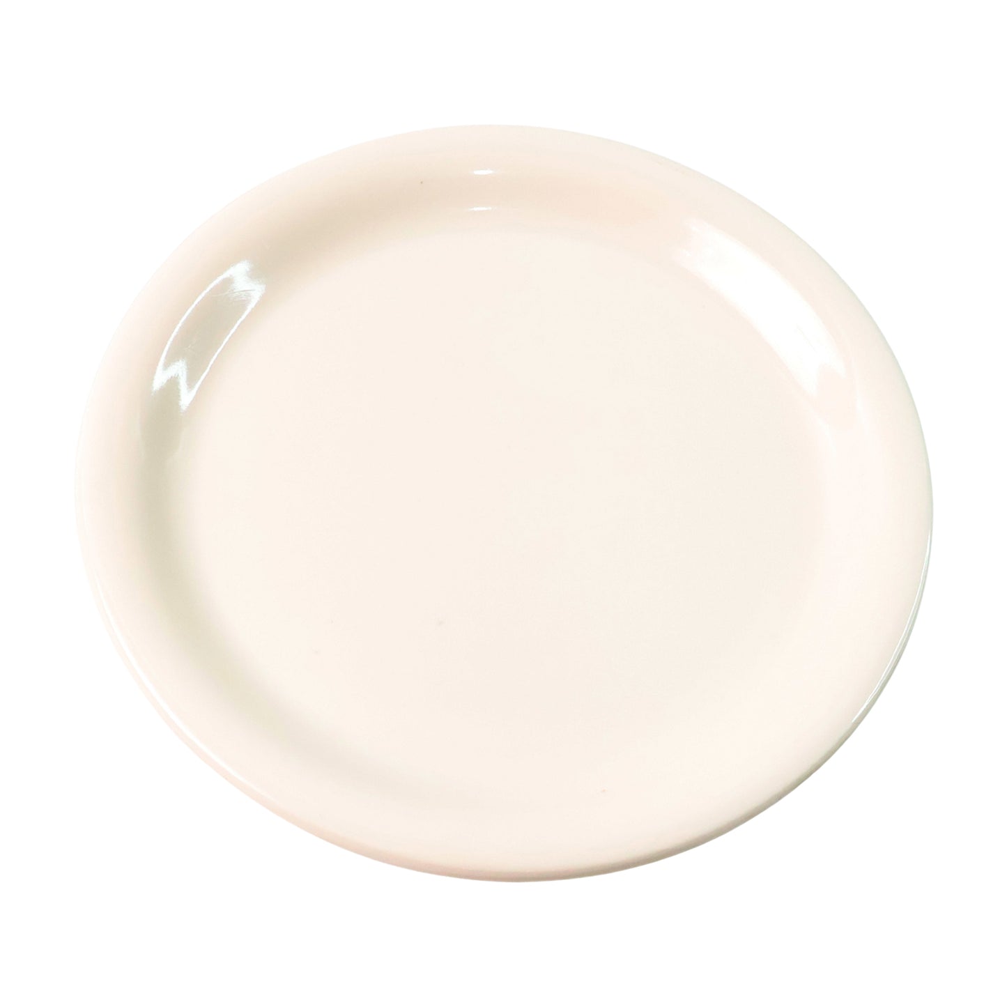 Wukusy plastic round dinner serving plate, 19 cm, in white, suitable for home and kitchen use, with a smooth, durable surface.