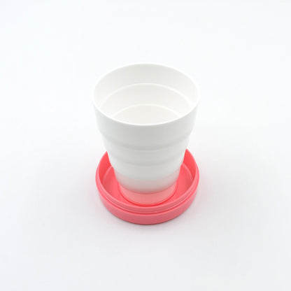Wukusy portable travel tumbler with lid, foldable glass for kids, compact travel water cup, expandable folding camping cup