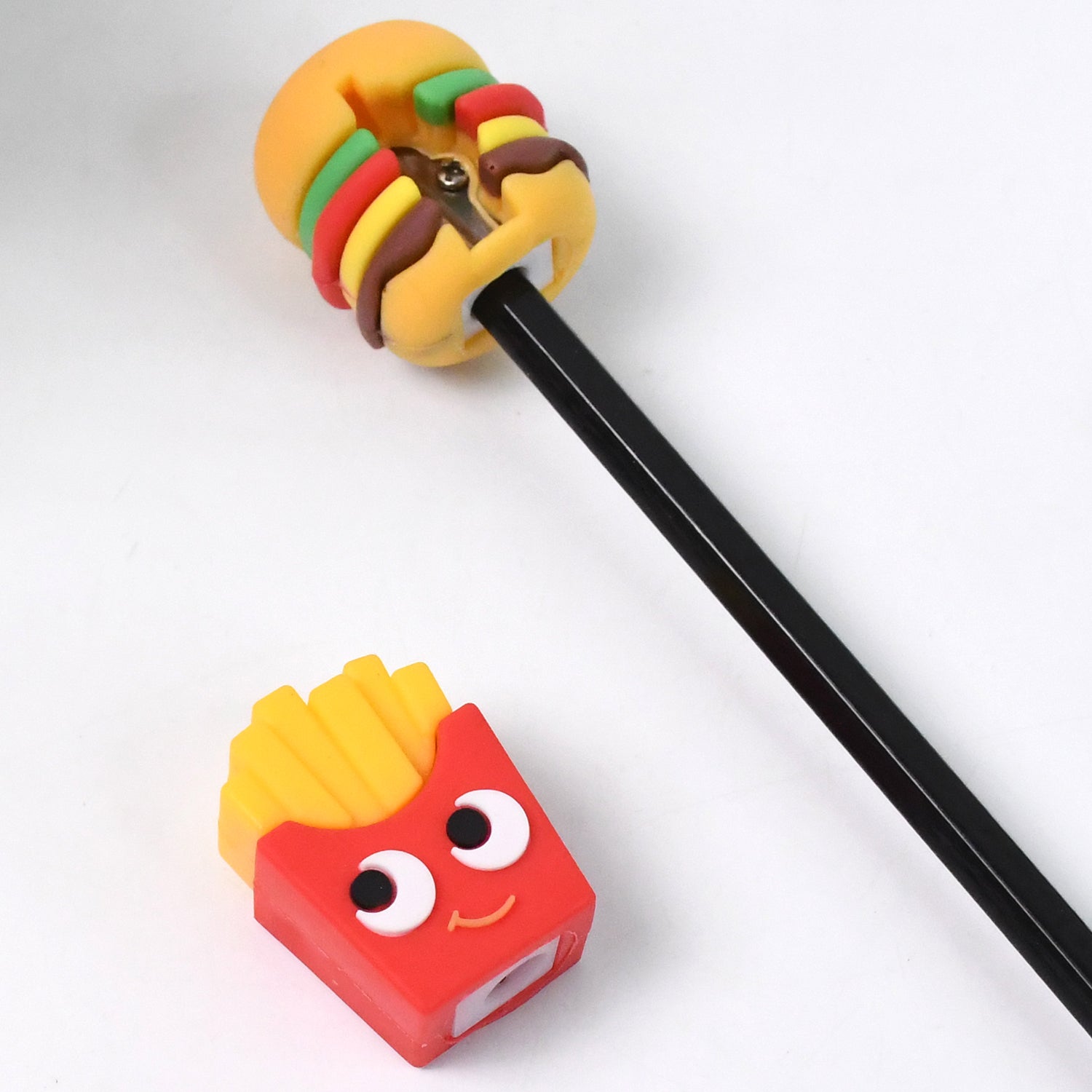 Wukusy mix design cartoon-shaped office sharpener with colorful cartoon character shape on a white background
