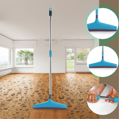Wukusy 8709a adjustable stainless steel bathroom floor wiper rod, featuring a sleek metal handle and adjustable length for cleaning.
