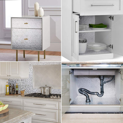 Wukusy aluminium kitchen wall sheet set, 3 pieces, 50x90 cm each, decorative aluminium panels for kitchen walls.