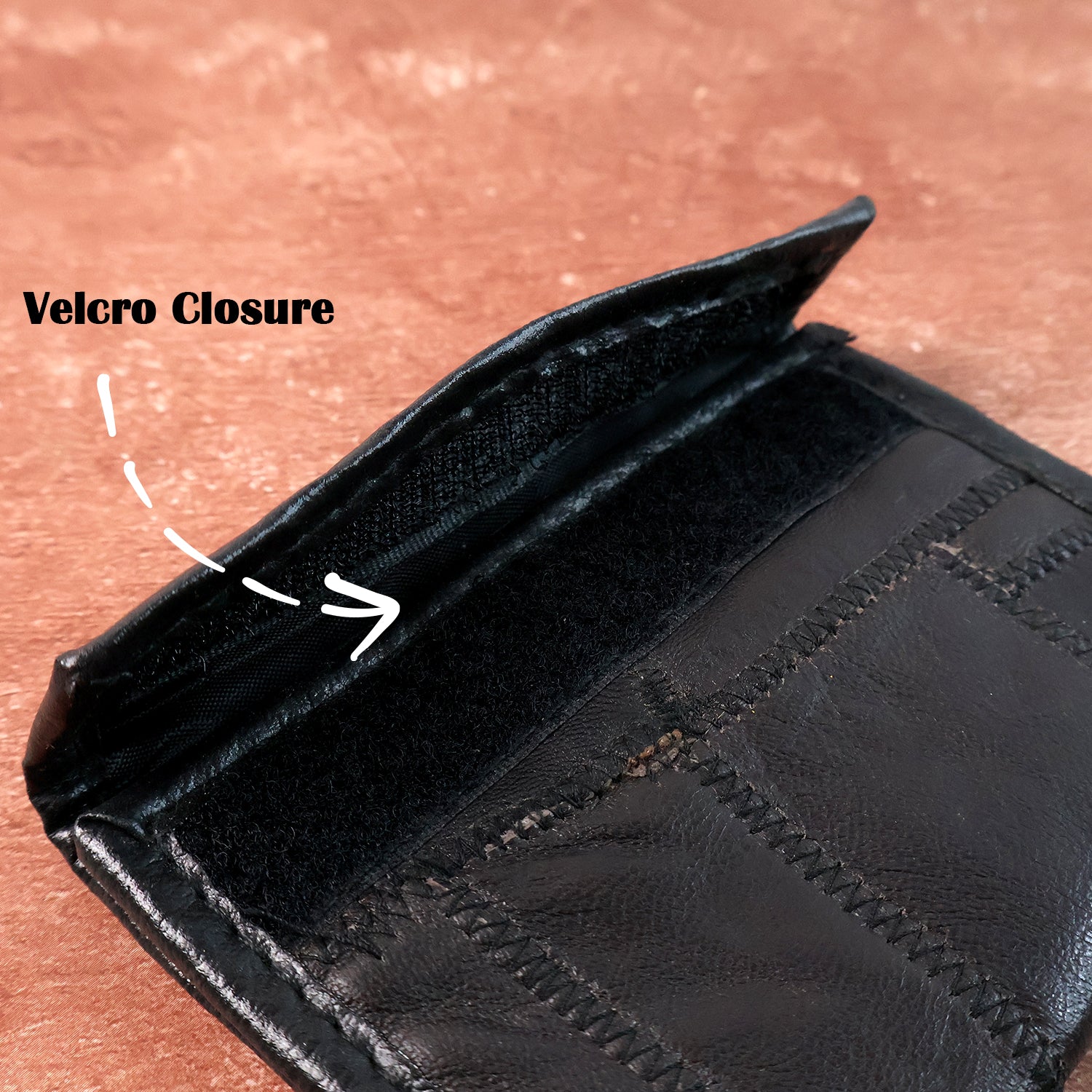 Wukusy premium genuine leather bi-fold travel wallet with multiple card slots and cash compartments, compact and stylish.