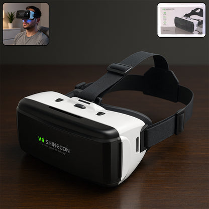 Wukusy premium VR 3D virtual reality headset showing adjustable head strap and lens area for immersive virtual experiences