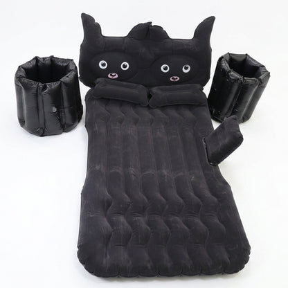 Wukusy cute car air mattress set with black cat pillow for comfortable on-the-go sleeping inside a vehicle