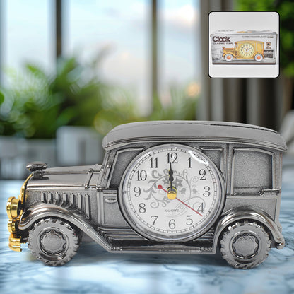 Wukusy car model clock pen holder made of ABS material, functional alarm clock for office desk or bedroom decor.