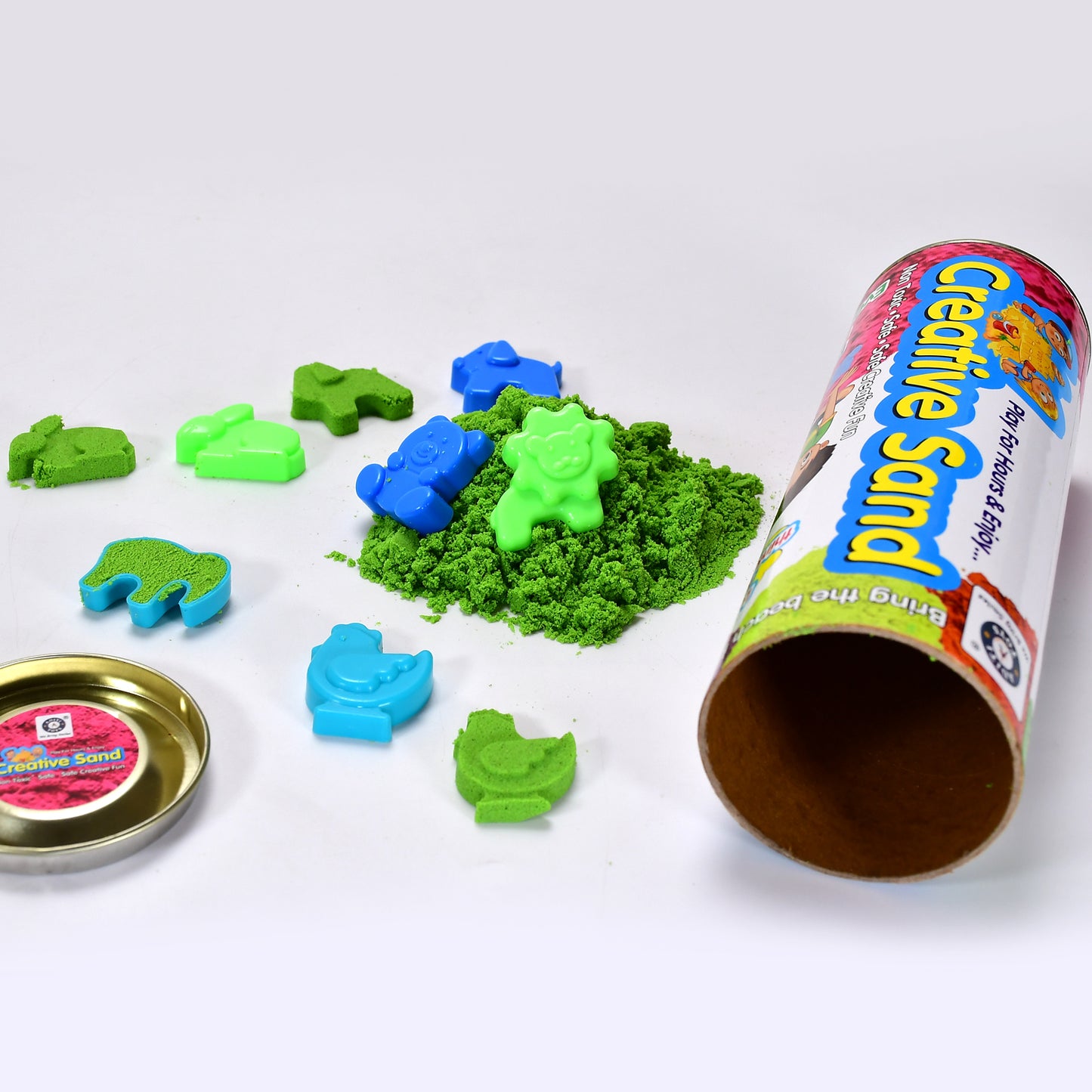 Wukusy 1960 Creative Sand Kit for Kids with natural kinetic soft sand and clay for sensory play and creative activity toys