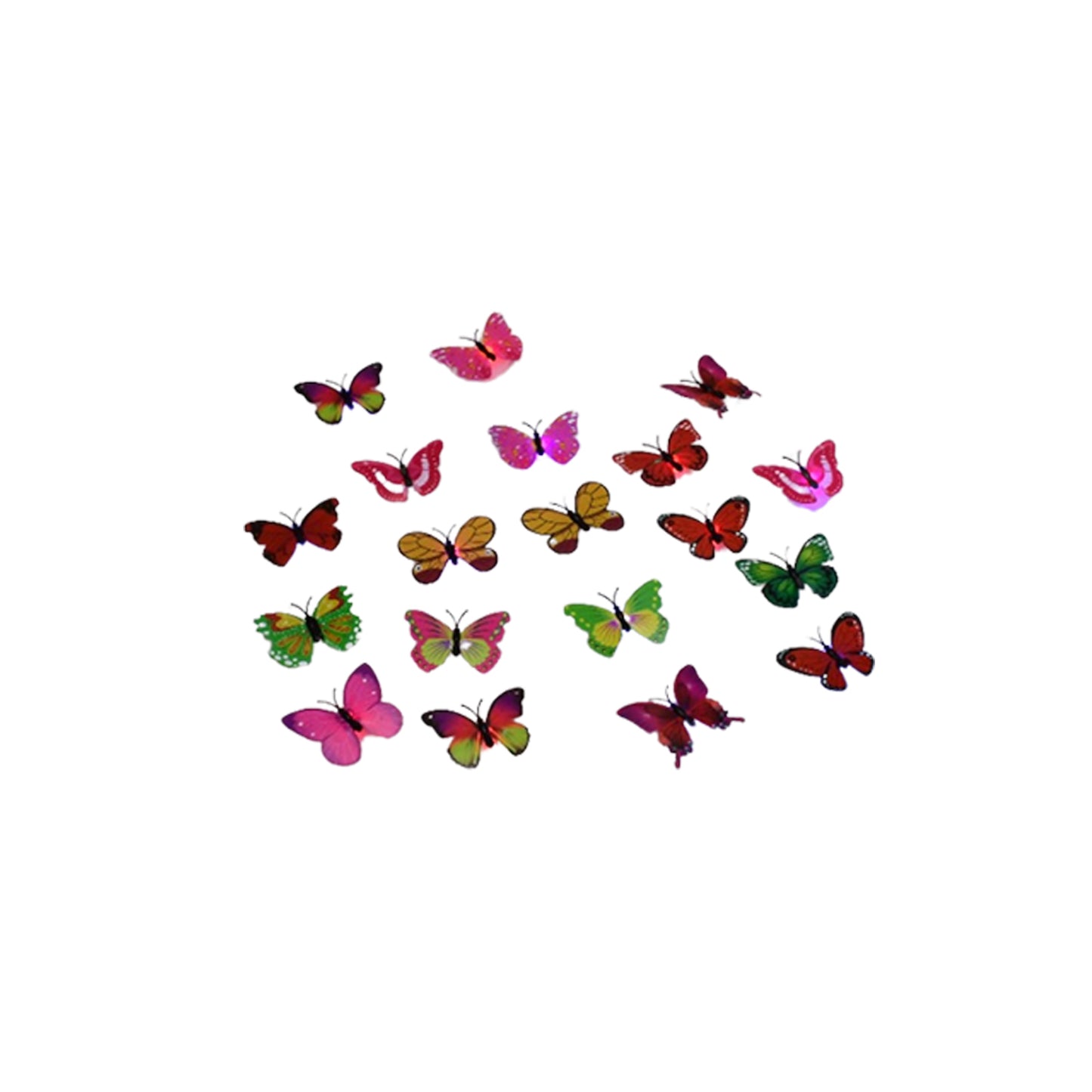 Wukusy Butterfly 3D night lamp with illusion design, ideal for drawing rooms and lobbies, pack of 50 home decor pieces.